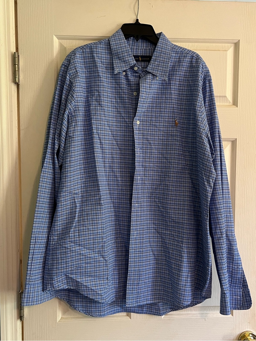 Ralph Lauren Light Blue Plaid Button-Down Shirt